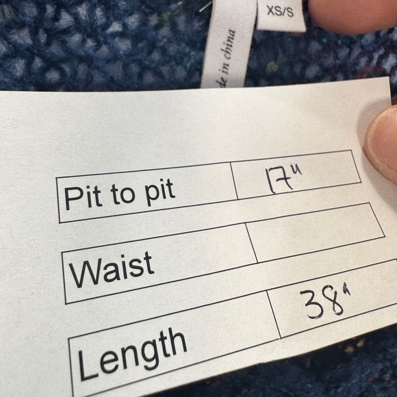 BCBGeneration Long Sleeve Knit Sweater Dress Blue - Picture 8 of 8